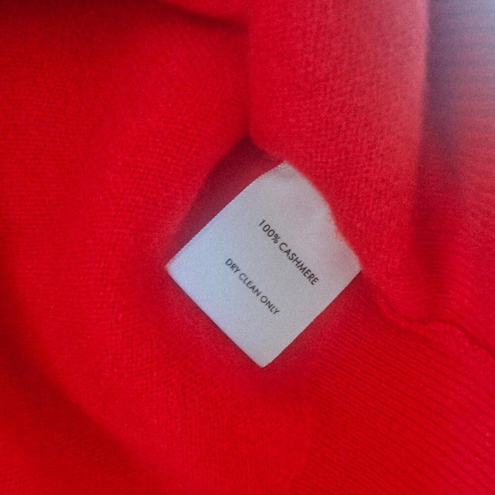 NEW White + Warren Cashmere Crewneck Rhinestone Cardigan Scarlet - Picture 5 of 5